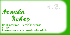 aranka nehez business card